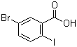 5-溴-2-碘苯甲酸分子结构 (CAS 21740-00-1)