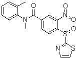 N-甲基-N-(2-甲基苯基)-3-硝基-4-(2-噻唑基亚磺酰基)苯甲酰胺分子结构 (CAS 217438-17-0)