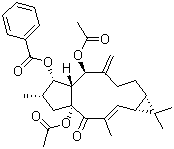 千金二萜醇二乙酰苯甲酰酯分子结构 (CAS 218916-52-0)
