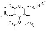 甲基-6-叠氮-6-脱氧-2,3,4-三乙酰氧基-alpha-D-吡喃葡萄糖苷分子结构 (CAS 21893-05-0)