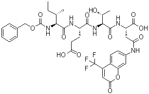 N-[(Phenylmethoxy)carbonyl]-L-isoleucyl-L-alpha-glutamyl-L-threonyl-N-[2-oxo-4-(trifluoromethyl)-2H-1-benzopyran-7-yl]-L-alpha-asparagine molecular structure (CAS 219138-02-0)