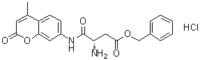 (3S)-3-Amino-4-[(4-methyl-2-oxo-2H-1-benzopyran-7-yl)amino]-4-oxobutanoic acid phenylmethyl ester monohydrochloride molecular structure (CAS 219138-15-5)