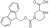 4-(芴甲氧羰基)哌嗪-2-羧酸分子结构 (CAS 219312-90-0)