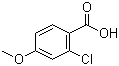 2-氯-4-甲氧基苯甲酸分子结构 (CAS 21971-21-1)