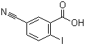 5-氰基-2-碘苯甲酸分子结构 (CAS 219841-92-6)