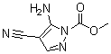 5-氨基-4-氰基-1H-吡唑-1-羧酸甲酯分子结构 (CAS 220131-57-7)