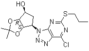 (3aR,4S,6R,6aS)-6-[7-氯-5-(丙硫基)-3H-1,2,3-三氮唑并[4,5-d]嘧啶-3-基]四氢-2,2-二甲基-4H-环戊烯并-1,3-二恶茂-4-醇分子结构 (CAS 220241-61-2)