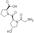 甘氨酰-羟基脯氨酰-脯氨酸分子结构 (CAS 22028-82-6)