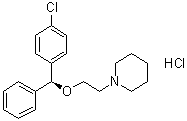 1-[2-[(S)-(4-氯苯基)苯基甲氧基]乙基]哌啶盐酸盐分子结构 (CAS 220282-83-7)