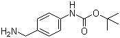 structure of CAS# 220298-96-4, tert-Butyl N-[4-(aminomethyl)phenyl]carbamate;4-(Aminomethyl)-1-N-Boc-aniline; 4-(tert-Butoxycarbonylamino)benzylamine