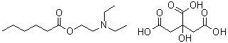 2-(二乙基氨基)乙基己酸酯柠檬酸盐分子结构 (CAS 220439-24-7)