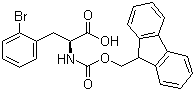 结构式 CAS# 220497-47-2, Fmoc-L-2-溴苯丙氨酸; N-芴甲氧羰基-L-2-溴苯丙氨酸