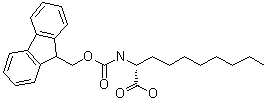 (2R)-2-[[芴甲氧羰基]氨基]癸酸分子结构 (CAS 220497-96-1)