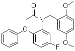 N-(2,5-二甲氧基苄基)-N-(5-氟-2-苯氧基苯基)乙酰胺分子结构 (CAS 220551-92-8)