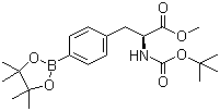 (2S)-2-[(叔丁氧羰基)氨基]-3-[4-(4,4,5,5-四甲基-1,3,2-二氧杂环戊硼烷-2-基)苯基]丙酸甲酯分子结构 (CAS 220587-29-1)