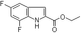 5,7-二氟-1H-吲哚-2-羧酸乙酯分子结构 (CAS 220679-10-7)