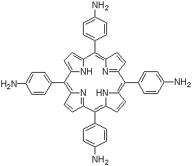5,10,15,20-四(4-氨基苯基)卟啉分子结构 (CAS 22112-84-1)