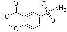5-氨磺酰基-2-甲氧基苯甲酸分子结构 (CAS 22117-85-7)
