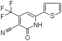 3-氰基-6-(2-噻吩基)-4-三氟甲基-2(1H)-吡啶酮分子结构 (CAS 22123-11-1)