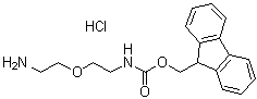 [2-(2-Aminoethoxy)ethyl]carbamic acid 9H-fluoren-9-ylmethyl ester monohydrochloride molecular structure (CAS 221352-88-1)