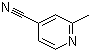 2-甲基-4-吡啶甲腈分子结构 (CAS 2214-53-1)