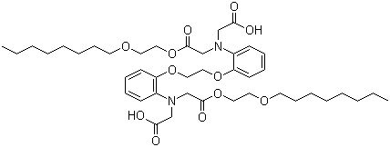N,N'-[1,2-Ethanediylbis(oxy-2,1-phenylene)]bis[N-(carboxymethyl)glycine 1,1'-bis[2-(octyloxy)ethyl] ester molecular structure (CAS 222315-88-0)