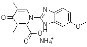 1,4-Dihydro-1-(6-methoxy-1H-benzimidazol-2-yl)-3,5-dimethyl-4-oxo-2-pyridinecarboxylic acid ammonium salt (1:1) molecular structure (CAS 2227107-89-1)