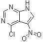 4-氯-5-硝基-7H-吡咯并[2,3-d]嘧啶分子结构 (CAS 22277-01-6)