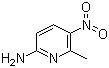 2-氨基-5-硝基-6-甲基吡啶分子结构 (CAS 22280-62-2)