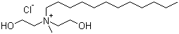 双(2-羟乙基)甲基十二烷基氯化铵分子结构 (CAS 22340-01-8)