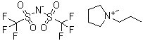 N-Propyl-N-methylpyrrolidinium bis(trifluoromethylsulfonyl)imide molecular structure (CAS 223437-05-6)