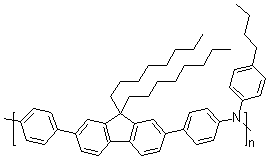 structure of CAS# 223569-31-1, Poly[(9,9-dioctylfluorenyl-2,7-diyl)-co-(4,4'-(N-(p-butylphenyl))diphenylamine)];Poly[[(4-butylphenyl)imino]-1,4-phenylene(9,9-dioctyl-9H-fluorene-2,7-diyl)-1,4-phenylene]