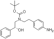 N-[2-(4-氨基苯基)乙基]-N-[(2R)-2-羟基-2-苯基乙基]氨基甲酸叔丁酯分子结构 (CAS 223673-36-7)