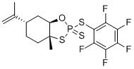 结构式 CAS# 2245335-71-9, (2R,3aR,6S,7aR)-3a-甲基-2-((全氟苯基)硫代)-6-(丙-1-烯-2-基)六氢苯并[d][1,3,2]氧杂硫杂磷杂环戊二烯2-硫醚
