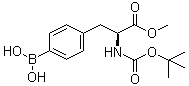 4-硼酸基-N-[叔丁氧羰基]-L-苯丙氨酸甲酯分子结构 (CAS 224824-22-0)