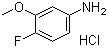 4-氟-3-甲氧基苯胺盐酸盐分子结构 (CAS 22510-10-7)