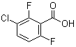 3-氯-2,6-二氟苯甲酸分子结构 (CAS 225104-76-7)