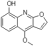 4-甲氧基呋喃并[2,3-b]喹啉-8-醇分子结构 (CAS 2255-50-7)
