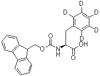 N-[(9H-芴-9-基甲氧基)羰基]-L-苯丙氨酸-d<sub>5</sub>分子结构 (CAS 225918-67-2)