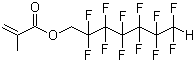 甲基丙烯酸十二氟庚酯分子结构 (CAS 2261-99-6)