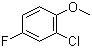2-氯-4-氟苯甲醚分子结构 (CAS 2267-25-6)