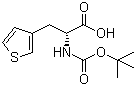N-叔丁氧羰基-D-3-(3-噻吩基)丙氨酸分子结构 (CAS 226880-86-0)