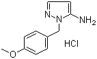 1-[(4-Methoxyphenyl)methyl]-1H-pyrazol-5-amine monohydrochloride  molecular structure (CAS 227617-24-5)