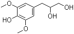 3-(4-羟基-3,5-二甲氧基苯基)-1,2-丙二醇分子结构 (CAS 22805-15-8)