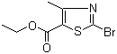 2-溴-4-甲基噻唑-5-甲酸乙酯分子结构 (CAS 22900-83-0)