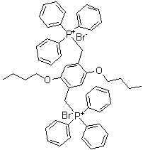 [(2,5-Dibutoxy-1,4-phenylene)bis(methylene)]bis[triphenylphosphonium] dibromide molecular structure (CAS 229494-69-3)