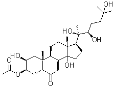 20-羟基蜕皮激素 3-乙酸酯分子结构 (CAS 22961-68-8)