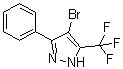 4-Bromo-3-phenyl-5-trifluoromethylpyrazole molecular structure (CAS 230295-07-5)