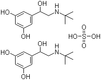 Terbutaline hemisulfate molecular structure (CAS 23031-32-5)