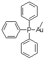 结构式 CAS# 23108-72-7, 甲基(三苯基膦)金(I)